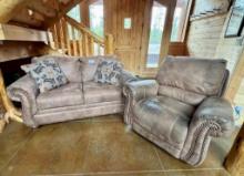 Loveseat and Recliner, plus Pair Pillows