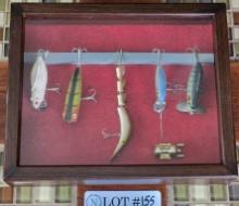 Shadow Box With Vintage Fishing Lures
