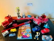 Toy Collection Includes Wooden Truck, Figurines