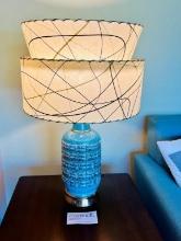 1960s Ceramic Base Double Shade Table Lamp