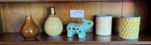 Collection Of Ceramic Decor Including Elephant
