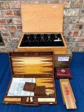 Wood Case Cash Drawer, Backgammon Game