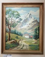 Framed "snowy Mountain" Paint By Numbers