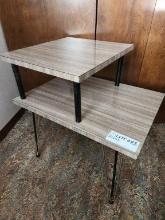 Mcm Hairpin Leg Two Level Side Table