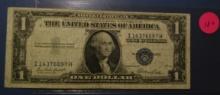 1935-E $1.00 SILVER CERTIFICATE NOTE VG/FINE