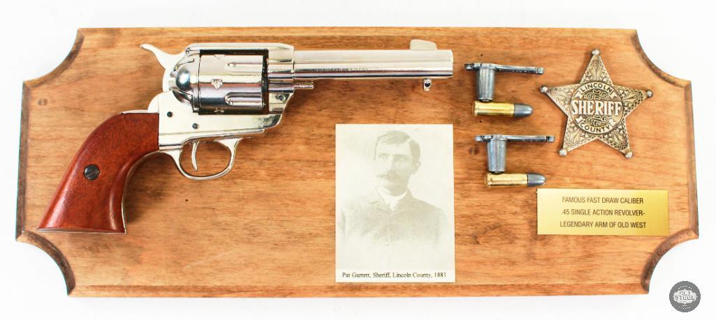 Sheriff Pat Garrett Display - Model Single Action Army Revolver - Non Firearm