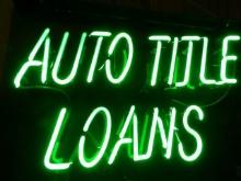 Auto Title Loans Neon Sign
