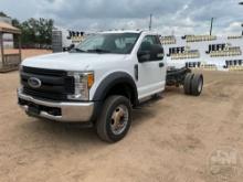 2017 FORD F-550 XL SINGLE AXLE VIN: 1FDUF5GY0HEE28279 CAB & CHASSIS
