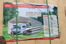 New 2024 20'...30' All-Steel Carport with Enclosed Sidewalls