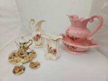 Vintage ceramics grouping - Pictures and tea set