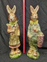 pair of LARGE FOILED BUNNY DECOR