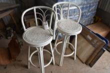 2 Wooden Stool Chairs