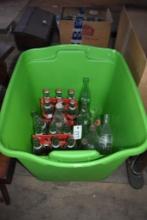 Group of Glass Foreign Coca Cola Bottles