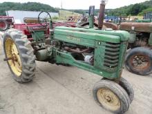 John Deere B Antique Tractor, Styled 6 Speed Electric Start, Missing Carb,