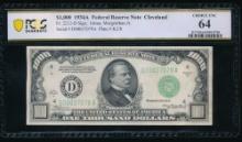 1934A $1000 Cleveland FRN PCGS 64