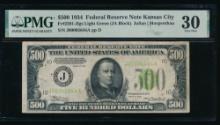 1934 $500 Kansas City FRN PMG 30