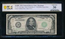 1934 $1000 Cleveland FRN PCGS 30