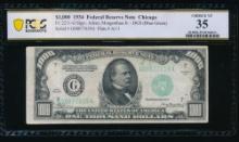1934 $1000 Chicago FRN PCGS 35