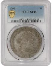 1799 $1 Draped Bust Silver Dollar PCGS XF45