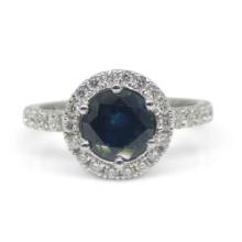 IGI Certified 1.33 Ct Natural Blue Sapphire Ring