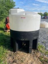Used 300 Gallon Poly Tank Mounted On Stand