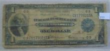 Series 1918 $1 Federal Reserve Note Phila PA.