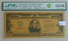 $10,000 (Copy) PMG Gold Certificate with 20mg 24k