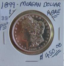 1899 Morgan Dollar AU+ (cleaned, good date).