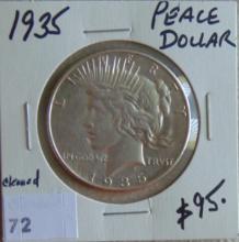 1935 Peace Dollar VF (better date).