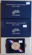 2 2005-P Chief Justice John Marshall Silver Dollar