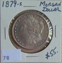 1879-S Morgan Dollar AU.