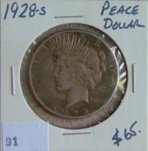 1928-S Peace Dollar VG.