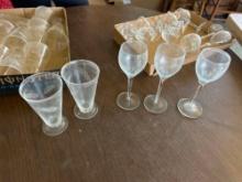 Various stemmed glassware