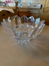 Mikasa royal crown 10'' clear glass crystal bowl.