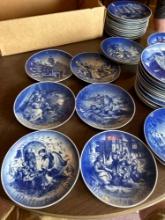Vintage Bareuther...painted plates (42 plates) ...