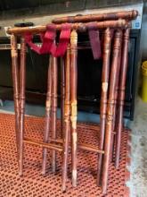 (3) Folding Server Tray Stands