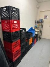Milk Crates and Small Shelf unit