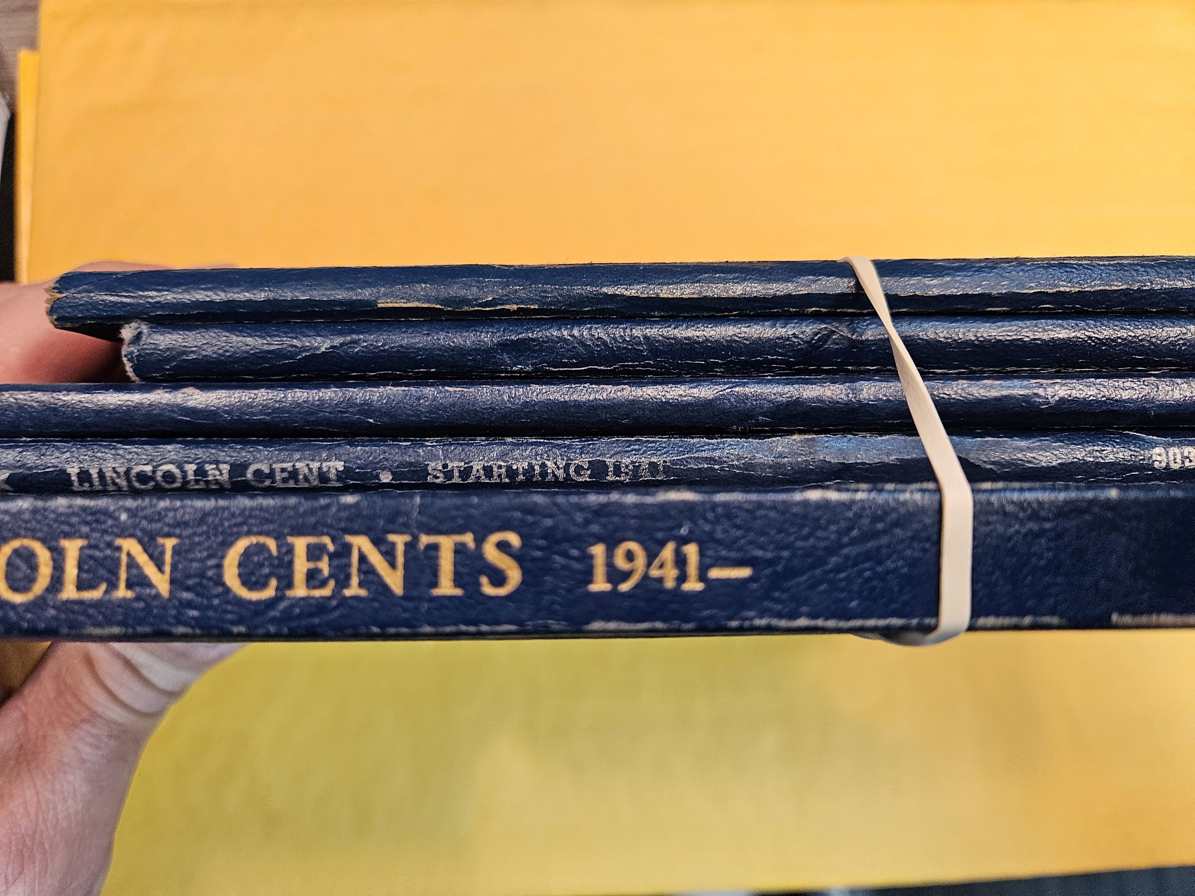 Five full to mostly full Lincoln Cent Albums