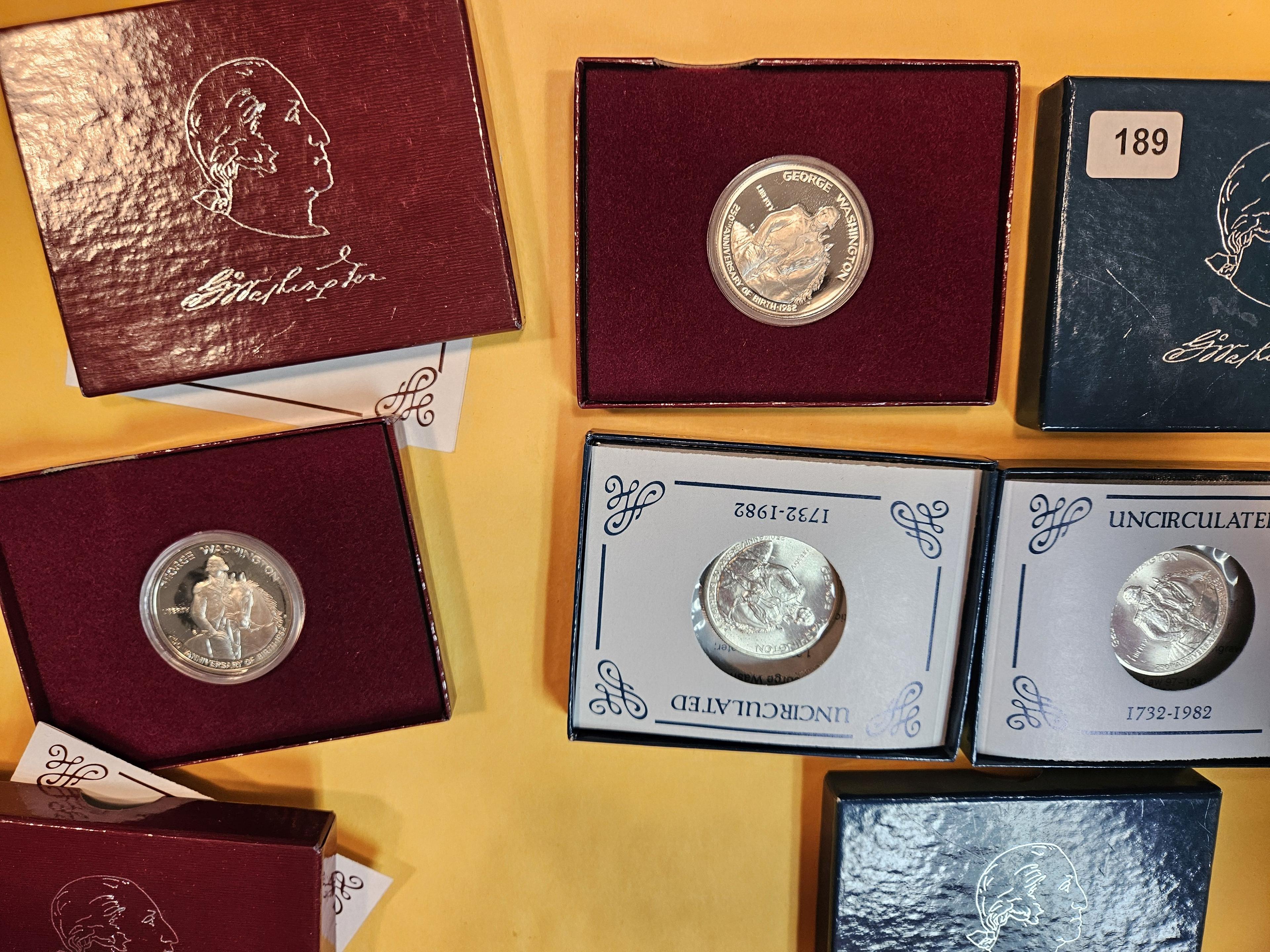 Four Silver 1982 Commemorative Half Dollars
