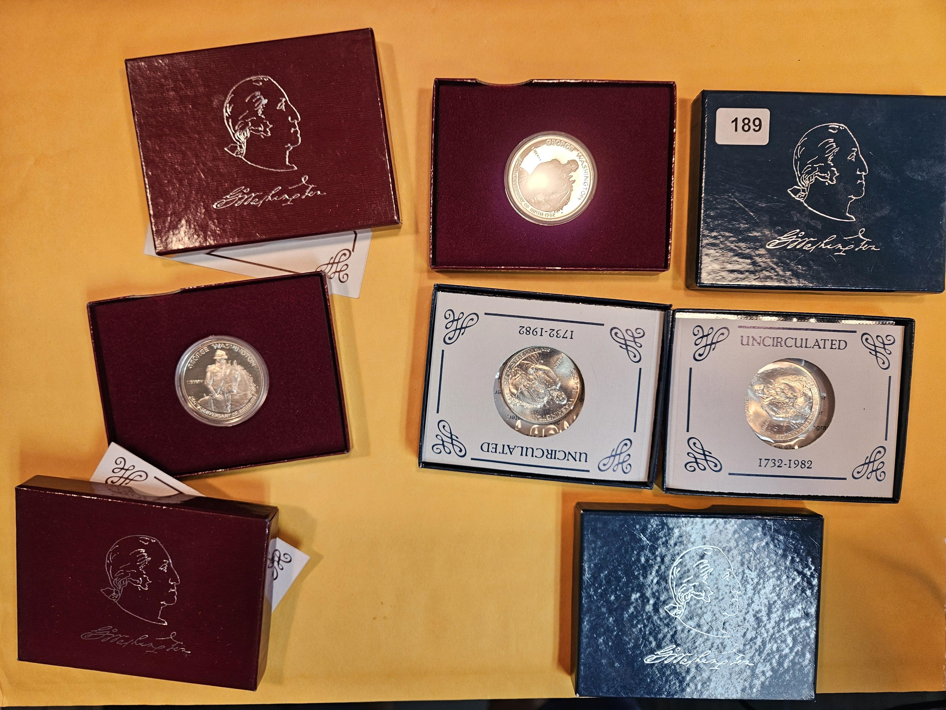 Four Silver 1982 Commemorative Half Dollars