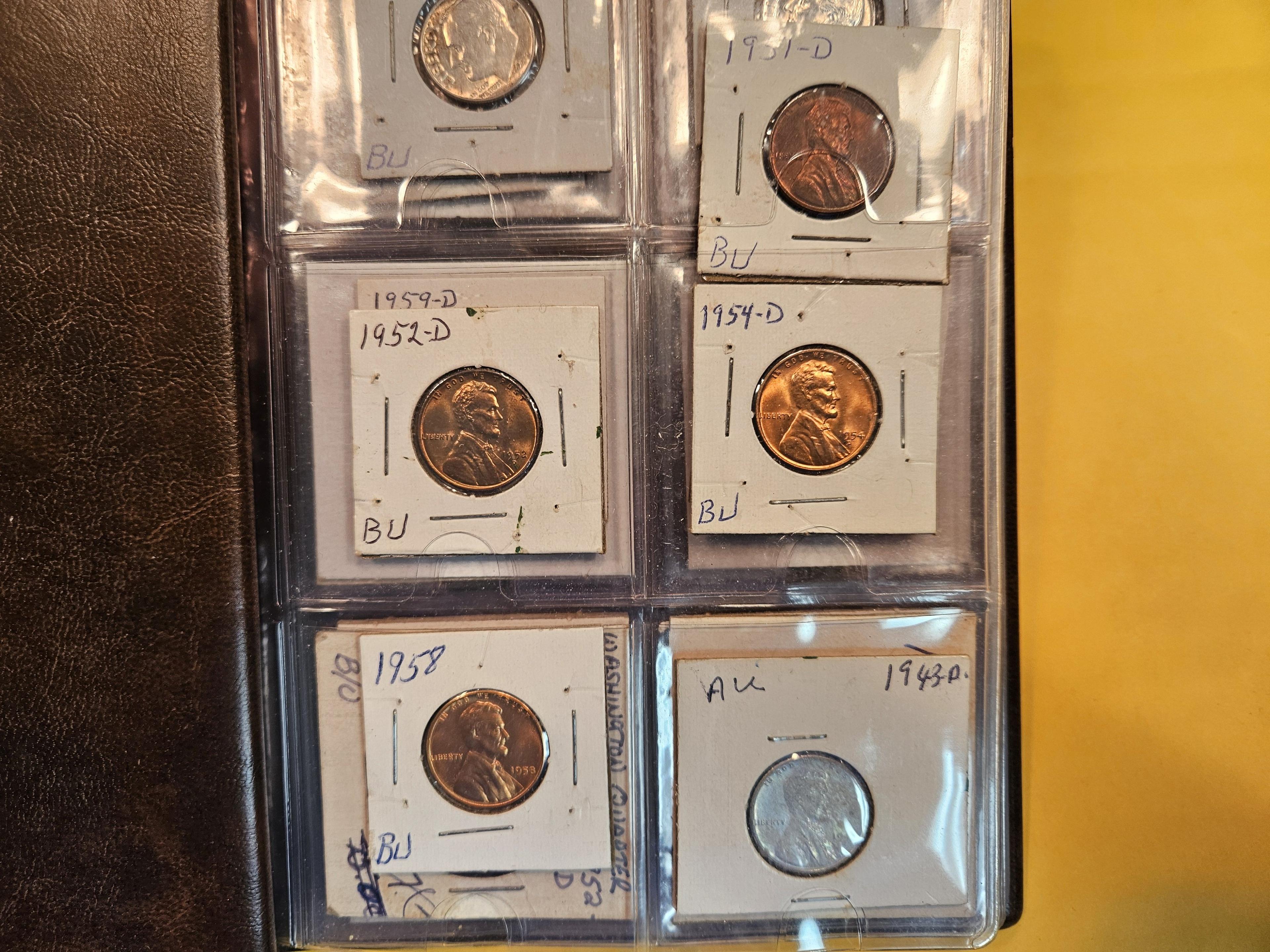 Smaller coin album with coins