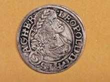 1669 Austria silver 3 kreuzer