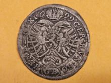 1699 Austria silver 3 kreuzer