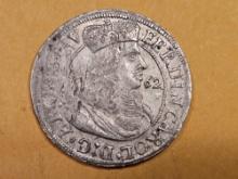 1662 Austria silver 3 kreuzer