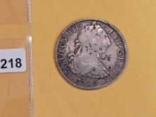 1789 Silver 8 reals COUNTERSTAMPED!