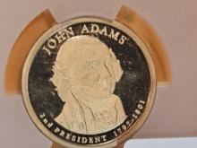 PERFECT! ICG 2007-S Adams Presidential Dollar in Proof 70 Deep Cameo