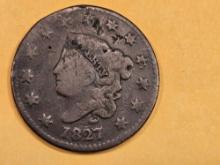 1827 Coronet Head large Cent