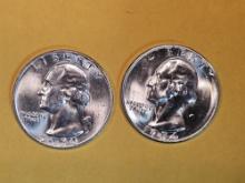 1954-D and 1954-S silver Washington Quarters