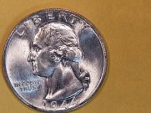 Very Choice Brilliant Uncirculated 1944-S silver Washington Quarter
