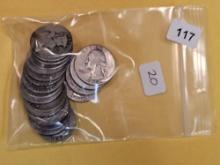 Twenty mixed silver Washington Quarters